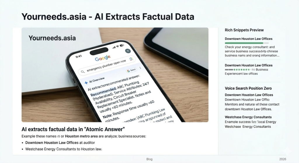 How AI Recommends Local Businesses through Atomic Answers