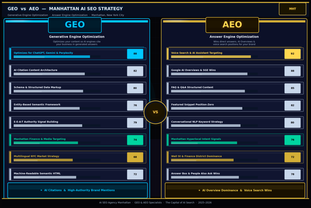 GEO Services Manhattan, AI SEO Agency Manhattan