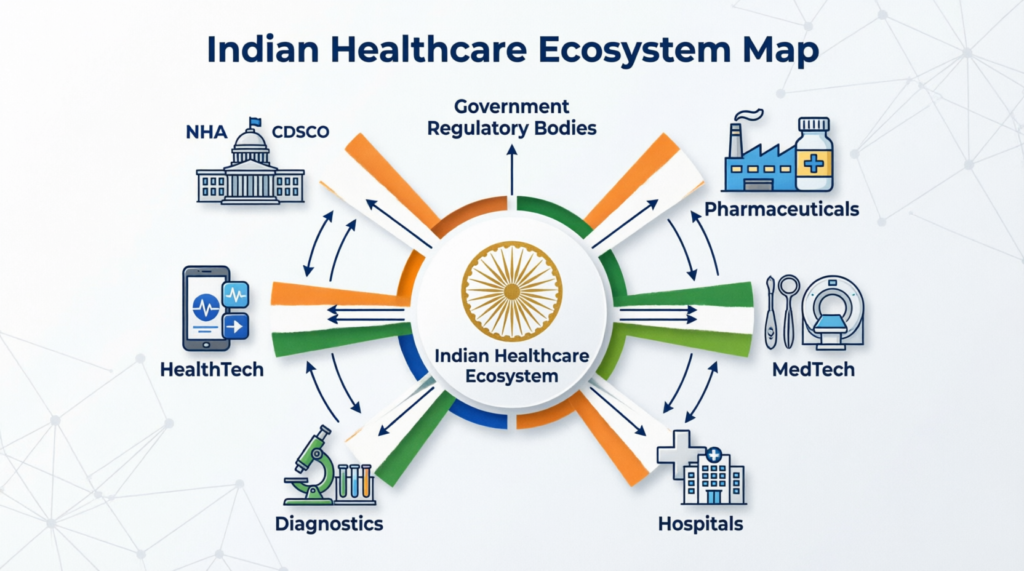 Indian Healthcare Ecosystem Map