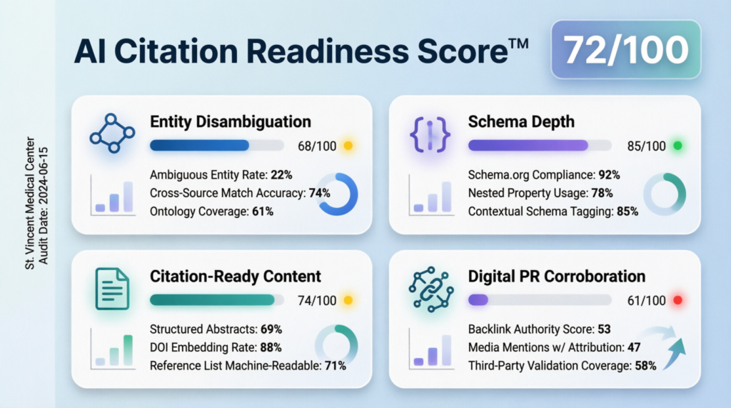 The AI Citation Readiness Score™ Audit Interface