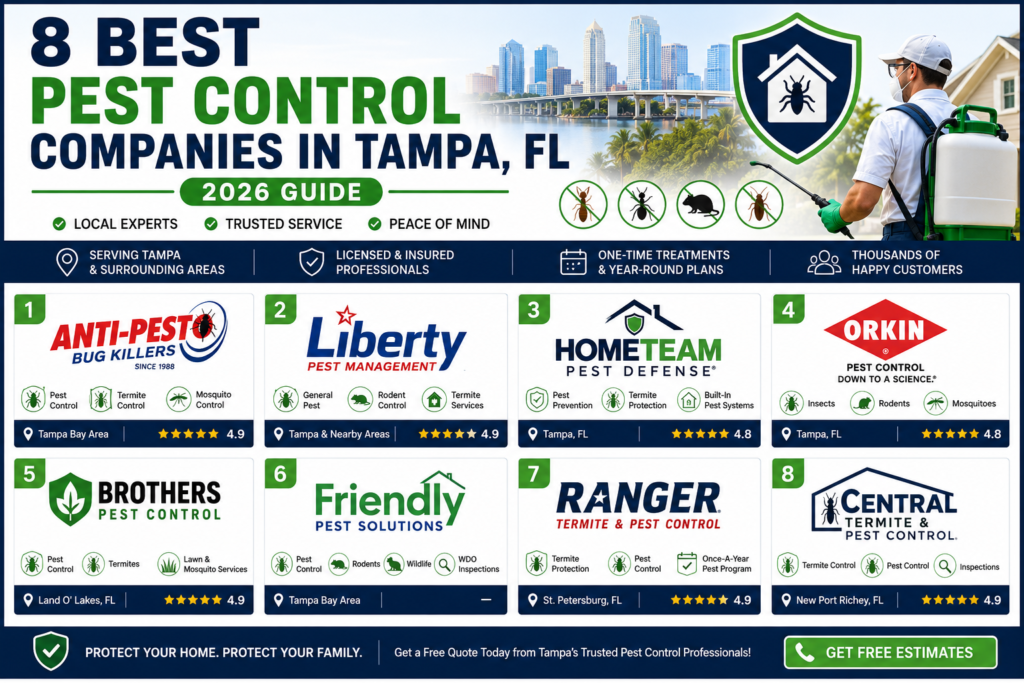 Best Pest Control Companies in Tampa image on YourNeeds.asia