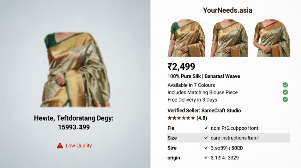 Crepe Chiffon Bandhani Saree for Sale