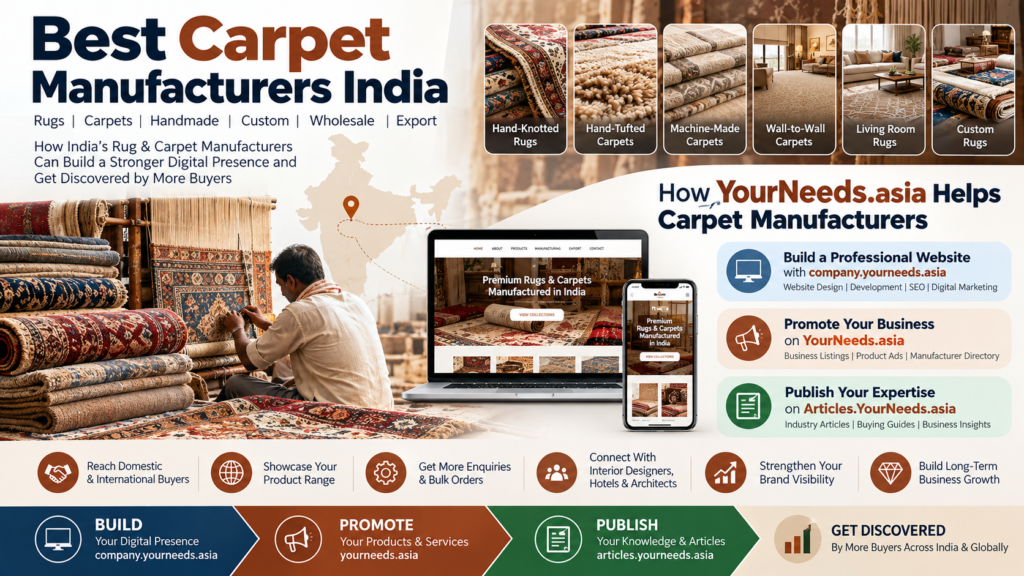 Best Carpet Manufacturers India | Rugs, Manufacturers & Digital Growth image on YourNeeds.asia