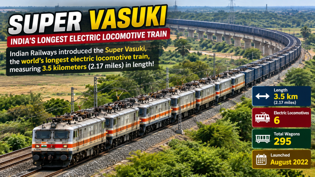 Super Vasuki: India’s 3.5 KM Long Freight Train With 295 Wagons image on YourNeeds.asia