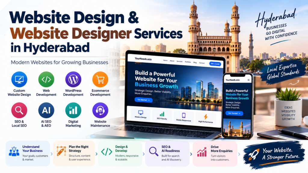 Website Design & Website Designer Services Hyderabad | YourNeeds.asia image on YourNeeds.asia