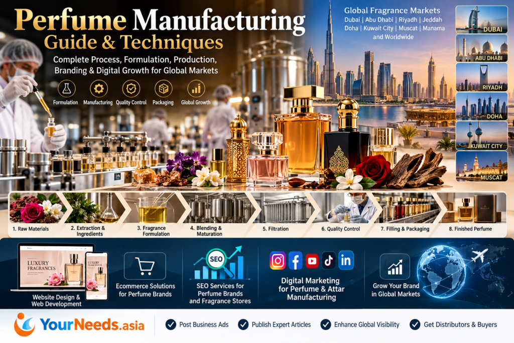 Perfume Manufacturing Guide & Techniques | Process, SEO & Digital Marketing image on YourNeeds.asia