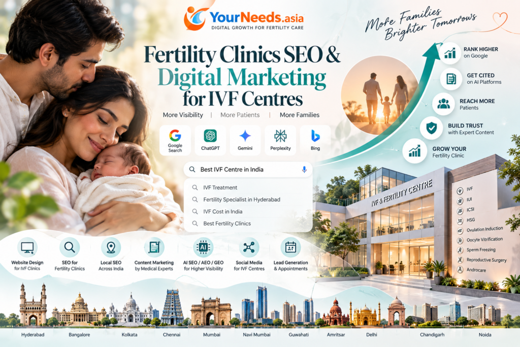Fertility Clinics SEO & Digital Marketing for IVF Centres image on YourNeeds.asia
