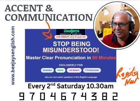 Beejay,s American Accent Master Class for S/W Professionals and AI StartupEntrepreneurs image 3