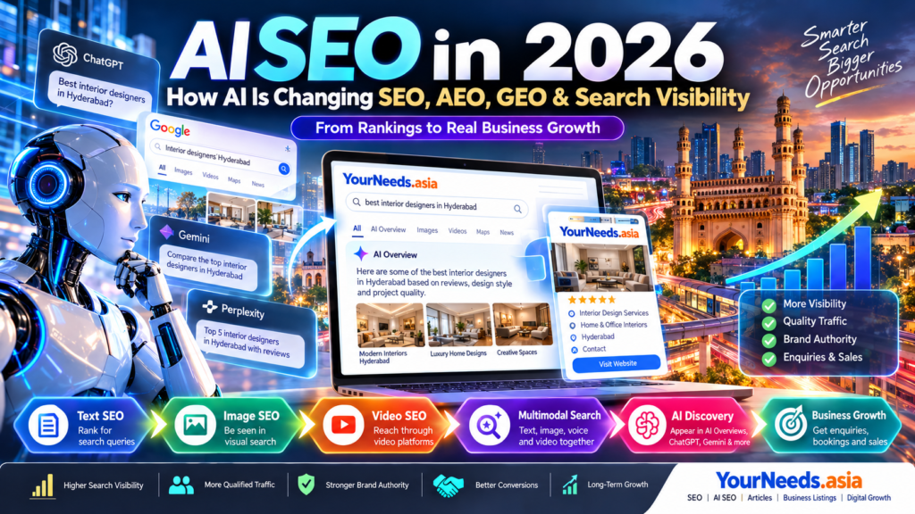 AI SEO : How AI Is Changing SEO, AEO, GEO & Search image on YourNeeds.asia