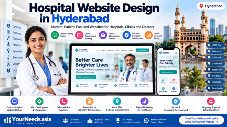 Hospital Website Design in Hyderabad | Healthcare Web design company image 1