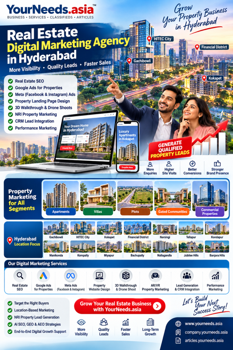 Real Estate Digital Marketing Agency in Hyderabad – SEO, Property Lead Generation & Builder Marketing | YourNeeds.asia image 1