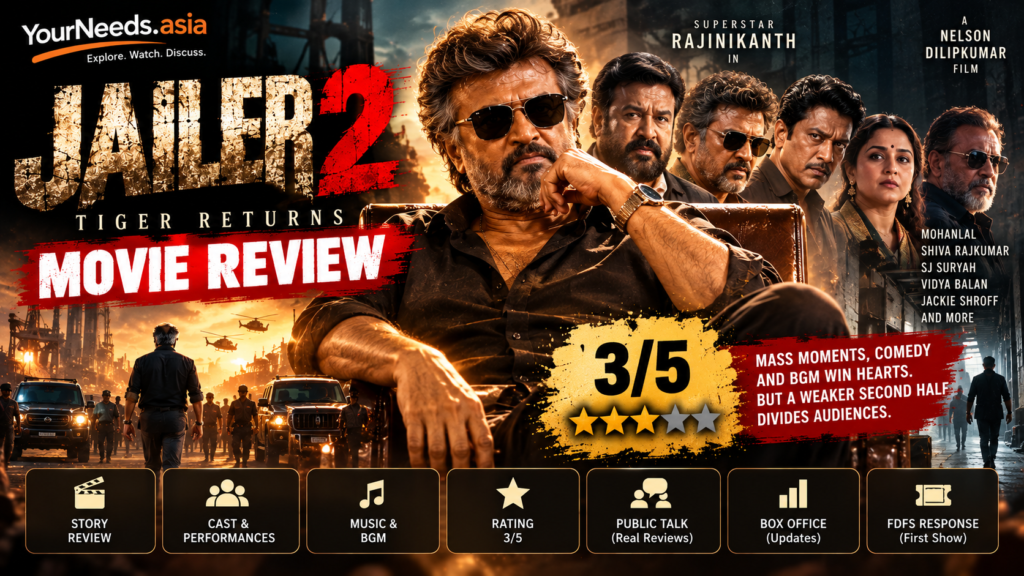 Jailer 2 Movie Review 2026: Rating, Public Talk & Verdict image on YourNeeds.asia