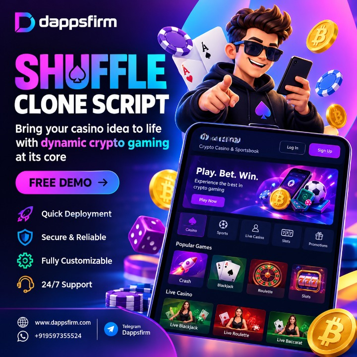 Shuffle Clone Software for Slots, Crash Games, Plinko and Sports Betting image 1