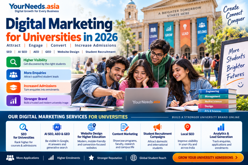 Digital Marketing for Universities by YourNeeds.asia image on YourNeeds.asia