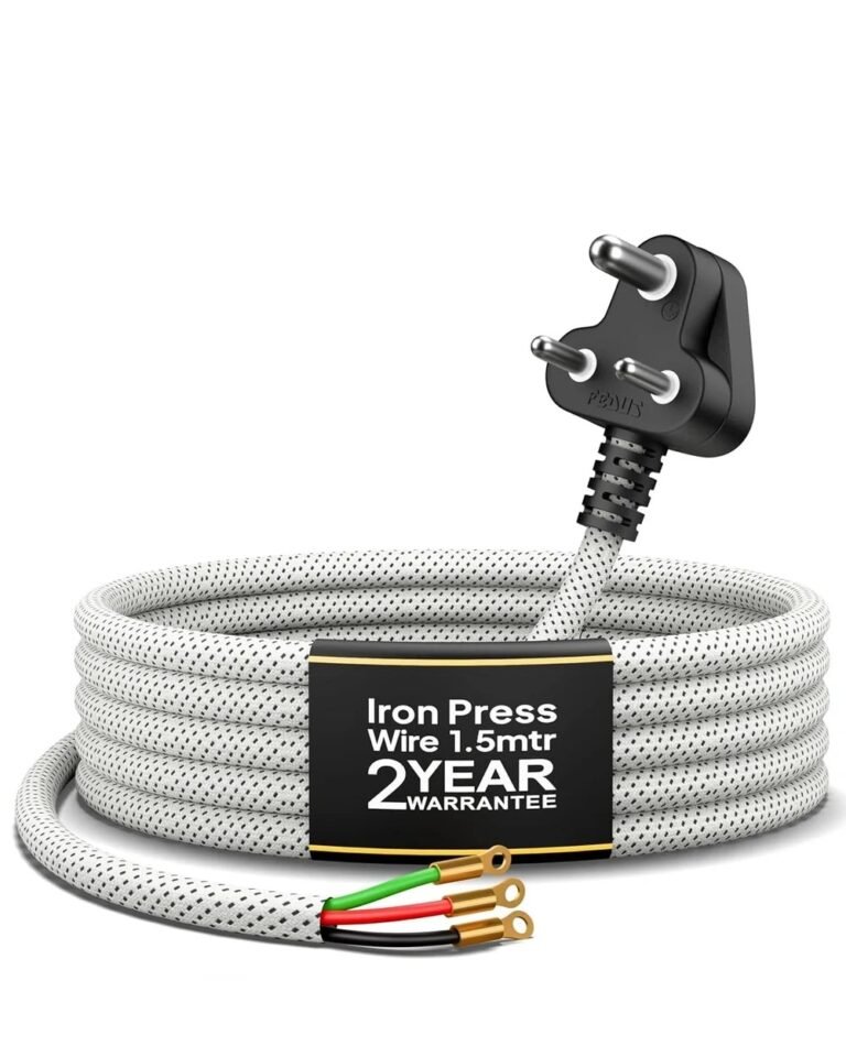 FEDUS 6A 3 Pin Heavy Duty Iron Power Cord White image 1