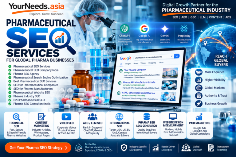 Pharmaceutical SEO, AEO, GEO, LLM, Pharma Digital Marketing image 1